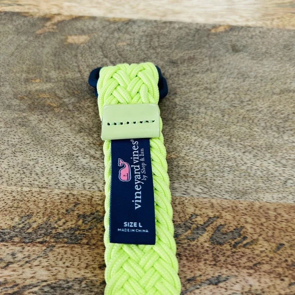 Vineyard Vines Neon Yellow Woven Belt Youth Large 40